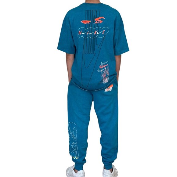 Nike Club Wash Club Drip SweatPants Men's Small Green Abyss Aqua - Picture 13 of 13